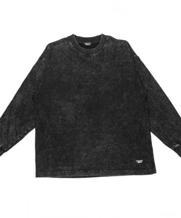 Black acid wash long sleeve