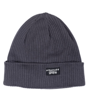 Dark grey label beanie